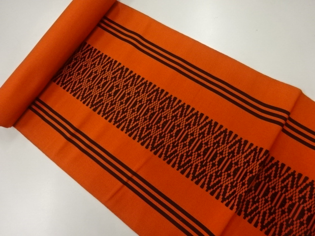 JAPANESE KIMONO / ANTIQUE BOLT FOR NAGOYA OBI / SILK / CHIKUZEN HAKATA